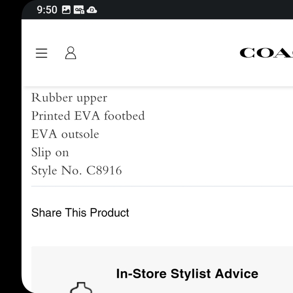 Coach Size 11 Flip Flops - Picture 2 of 2